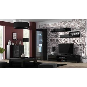 Obývací stěna SOHO 2 Barva: černá, Délka TV stolku: 140cm