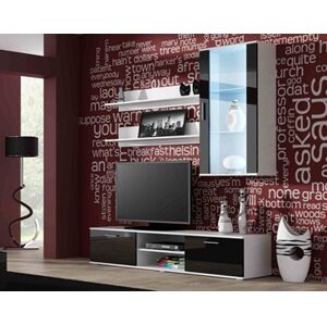 Obývací stěna SOHO 5 Barva: bílá/černá, Délka TV stolku: 180cm