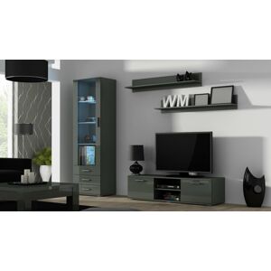 Obývací stěna SOHO 7 Barva: šedá, Délka TV stolku: 180cm