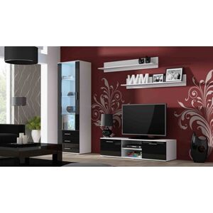 Obývací stěna SOHO 7 Barva: bílá/černá, Délka TV stolku: 140cm