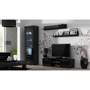 Obývací stěna SOHO 7 Barva: černá, Délka TV stolku: 180cm