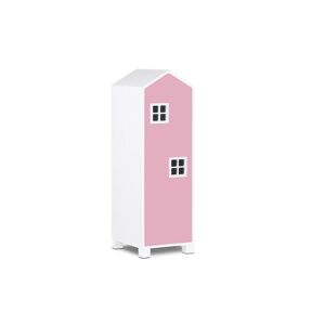 Dětská skříň MIRUM bílá růžová 40 x 126 x 45 cm