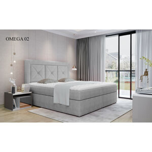 Čalouněná postel IDRIS Boxsprings 140 x 200 cm Provedení: Omega 02