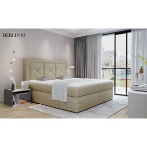 Čalouněná postel IDRIS Boxsprings 140 x 200 cm Provedení: Berlin 03