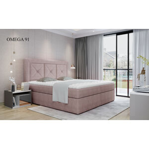 Čalouněná postel IDRIS Boxsprings 140 x 200 cm Provedení: Omega 91
