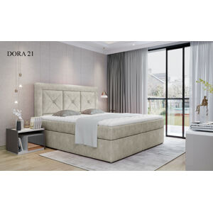 Čalouněná postel IDRIS Boxsprings 140 x 200 cm Provedení: Dora 21