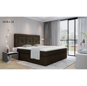 Čalouněná postel IDRIS Boxsprings 140 x 200 cm Provedení: Dora 28