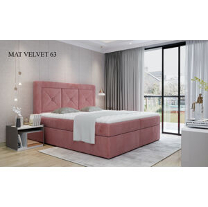 Čalouněná postel IDRIS Boxsprings 160 x 200 cm Provedení: Mat Velvet 63