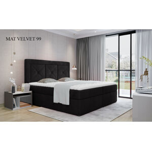 Čalouněná postel IDRIS Boxsprings 160 x 200 cm Provedení: Mat Velvet 99