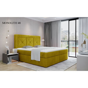 Čalouněná postel IDRIS Boxsprings 160 x 200 cm Provedení: Monolith 48