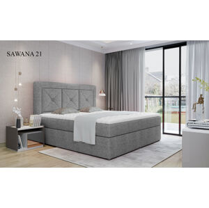 Čalouněná postel IDRIS Boxsprings 160 x 200 cm Provedení: Sawana 21