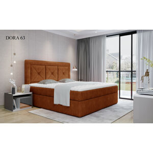 Čalouněná postel IDRIS Boxsprings 160 x 200 cm Provedení: Dora 63