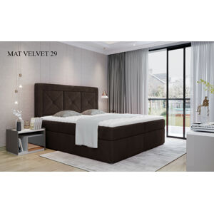 Čalouněná postel IDRIS Boxsprings 180 x 200 cm Provedení: Mat Velvet 29
