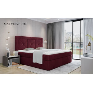 Čalouněná postel IDRIS Boxsprings 180 x 200 cm Provedení: Mat Velvet 68