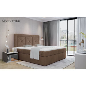 Čalouněná postel IDRIS Boxsprings 180 x 200 cm Provedení: Monolith 09