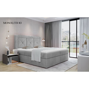 Čalouněná postel IDRIS Boxsprings 180 x 200 cm Provedení: Monolith 83