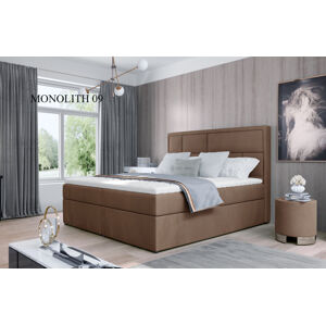 Čalouněná postel MERON Boxsprings 140 x 200 cm Provedení: Monolith 09