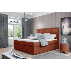 Čalouněná postel MERON Boxsprings 140 x 200 cm Provedení: Dora 63
