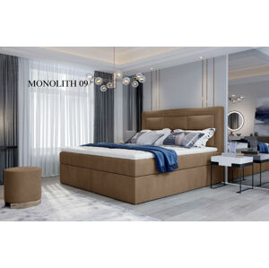 Čalouněná postel VIVRE Boxsprings 140 x 200 cm Provedení: Monolith 09
