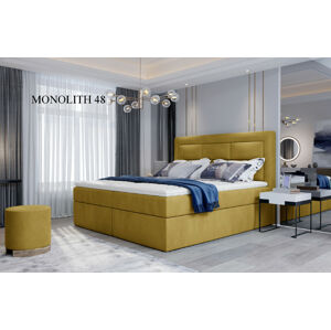 Čalouněná postel VIVRE Boxsprings 140 x 200 cm Provedení: Monolith 48