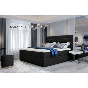 Čalouněná postel VIVRE Boxsprings 140 x 200 cm Provedení: Sawana 14