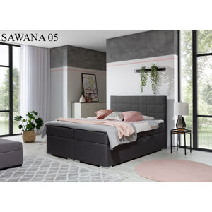 Čalouněná postel ALICE Boxsprings 140 x 200 cm Provedení: Sawana 05