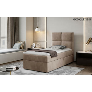 Čalouněná postel RIVIA Boxsprings 90 x 200 cm Provedení: Monolith 09