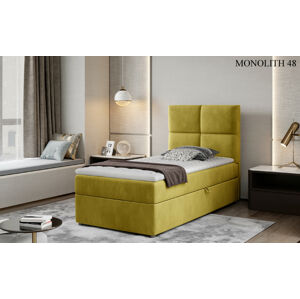 Čalouněná postel RIVIA Boxsprings 90 x 200 cm Provedení: Monolith 48