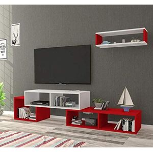 TV stolek s poličkou ARMONIA červená 170 x 42 x 30 cm