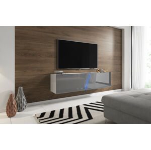 Televizní stolek Slant 160 šedý/bílý
