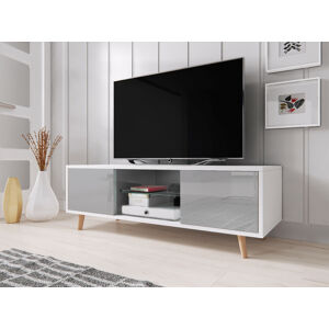 Televizní stolek Sweden bílý/šedý