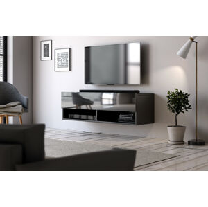 Televizní stolek DERBY 100 černý mat/černý lesk