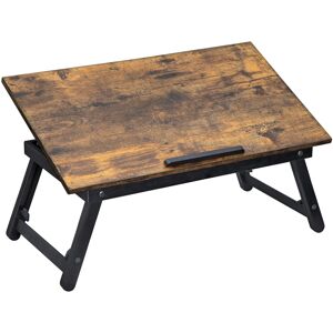 Skládací stolek pod notebook rustikální hnědý