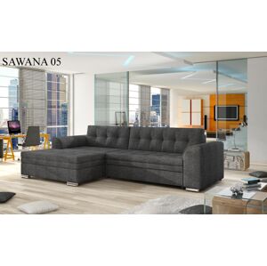 Rohová sedací souprava CONFORTI , levé provedení Provedení: Sawana 05 dark grey