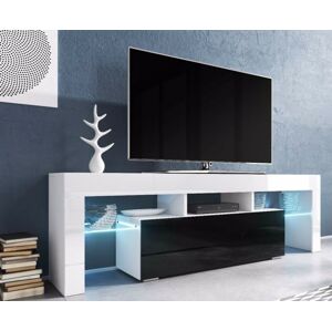 Televizní stolek Toro 138 bílo/černý - akce