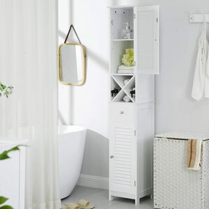 Koupelnová skříňka vysoká úzká bílá 32 x 170 x 30 cm