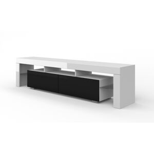 Televizní stolek  RTV 190 bílý mat, černý lesk