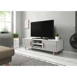 Televizní stolek Sweden 2 bílý/šedý
