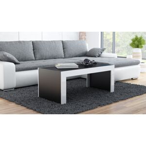 Konferenční stolek TESS 120 Barva: Černý mat/Bílý lesk