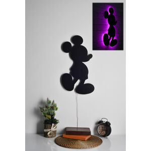 Nástěnná dekorace s led osvětlením MICKEY MOUSE fialová 30 cm