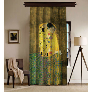 Dekorační závěs reprodukce POLIBEK GUSTAV KLIMT 140 x 260 cm polyester