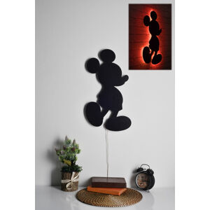 Nástěnná dekorace MICKEY MOUSE s led osvětlením 30 cm červená