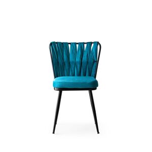 Židle KUSAKLI černá modrá