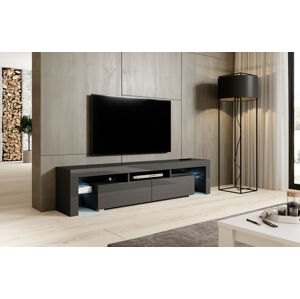 Televizní stolek Toro 200 Barva nábytku: Šedý mat/Šedý lesk