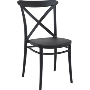 Zahradní židle set 4 ks FIBER černá