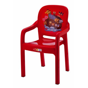 Dětská zahradní židle PATTERN červená