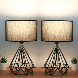 Sada stolních lamp (2 kusy) AYD-2974 černá