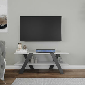 Televizní stolek APRIL bílá šedá