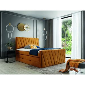 Čalouněná postel CANDICE Boxsprings 140 x 200 cm Barva: Nube 45