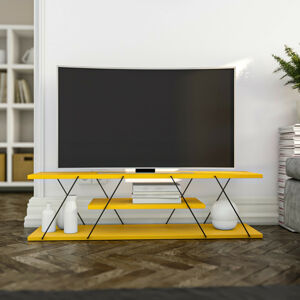 Televizní stolek CANAZ žlutý černý